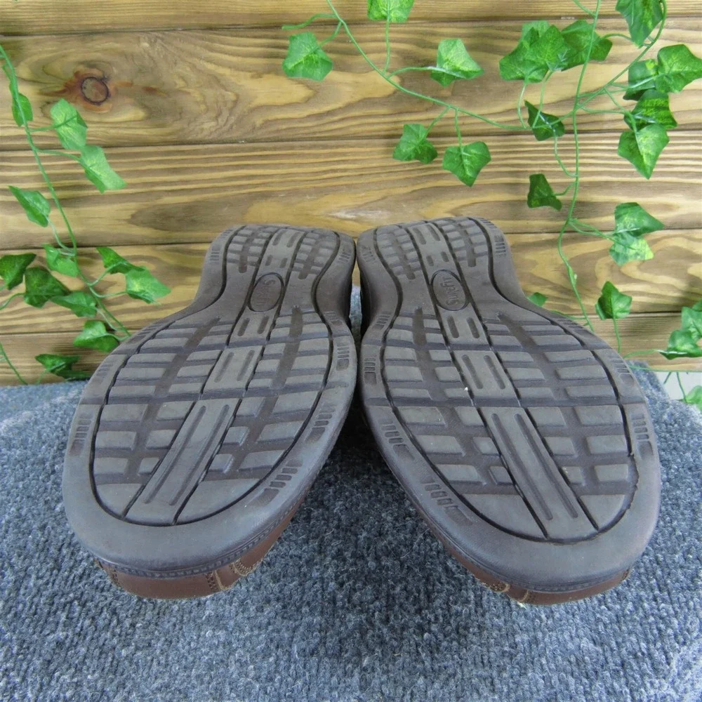Sure‎ Fit Copenhagen Men's Strap Overlay Dress Shoes Brown Orthopedic 9.5 Wide